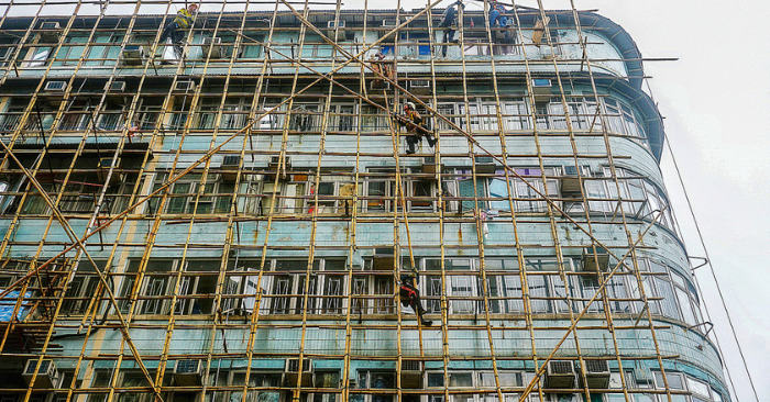 Hong Kong vẫn duy trì giàn giáo tre giữa thời hiện đại