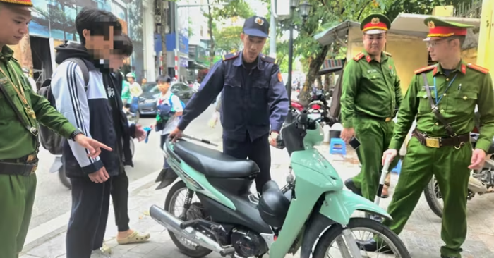 học sinh vi phạm giao thông