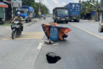 Hố tử thần sâu 2,5m giữa đường ở TP.HCM đã được lấp đầy