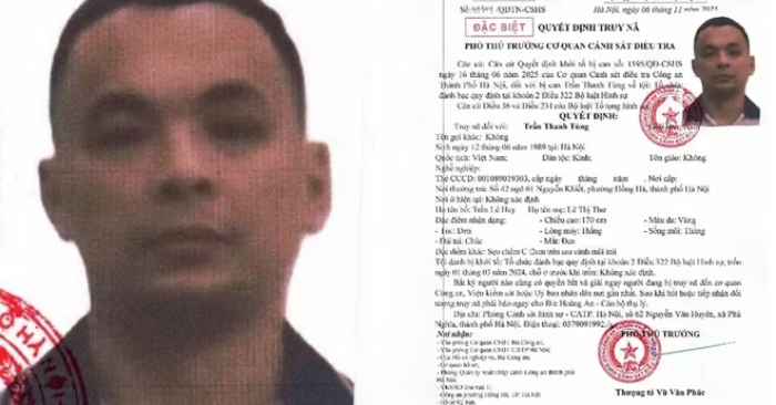 Hà Nội phát lệnh truy nã đặc biệt đối tượng Trần Thanh Tùng tổ chức đánh bạc qua mạng xã hội