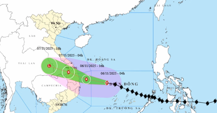 Bão Kalmaegi cấp 14 sắp đổ bộ Quảng Ngãi – Gia Lai tối nay