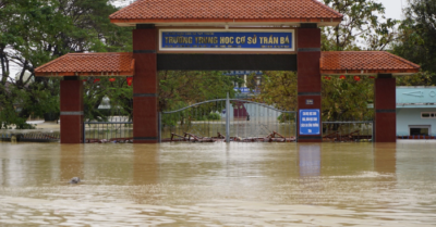 Người dân Gia Lai vật lộn giữa lũ lịch sử, đưa bò đến trụ sở xã trú