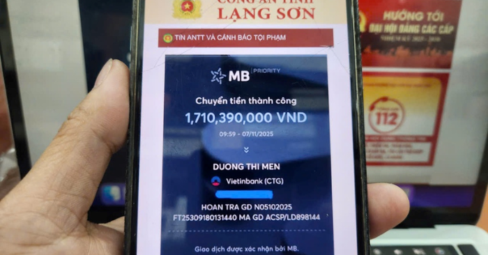 Người phụ nữ chuyển khoản nhầm hơn 1,7 tỷ đồng được hoàn trả đầy đủ