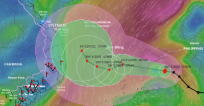 Bão số 15 đi thẳng vào Gia Lai – Khánh Hòa: Kịch bản xấu nhất và nguy cơ mưa lớn 250mm