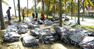 Bão số 13 tiến gần, bờ biển cửa đại hội an bị xói lở nghiêm trọng