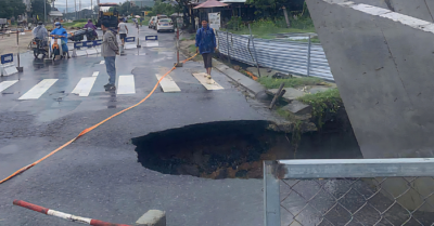 Đà Nẵng xuất hiện “hố tử thần”, phong tỏa cảnh báo nguy hiểm