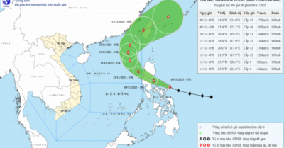 Bão Fung Wong cấp 15 đang tiến nhanh vào Biển Đông