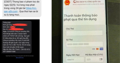 Cộng đồng mạng xôn xao trước loạt tin nhắn “phạt nguội nộp gấp” kèm đường link lạ