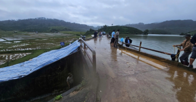 Rò rỉ thân đập hồ Cay An, nguy cơ vỡ hồ buộc sơ tán gấp