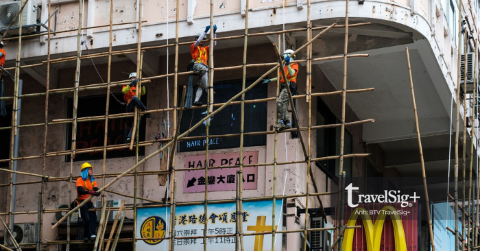 Hong Kong vẫn duy trì giàn giáo tre giữa thời hiện đại