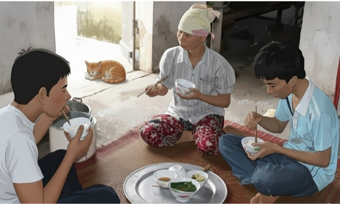 Rau muống nấu tương