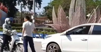 Đi ô tô ngược chiều vòng xoay, còn dừng lại cãi vã, tài xế bị phạt 19 triệu đồng