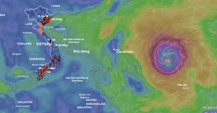 Bão Phượng Hoàng tăng cấp dữ dội, có thể thành siêu bão vào sáng 9/11