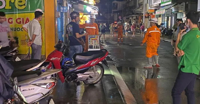 thanh niên nghi bị điện giật