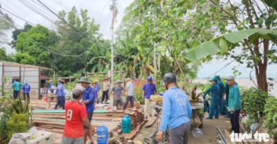 Người dân cù lao Ông Hổ, An Giang tất bật chạy sạt lở