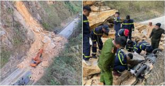 Tài xế cứu 9 khách giữa sạt lở