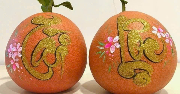 Bưởi đỏ hữu cơ tiến vua giá triệu đồng dịp Tết