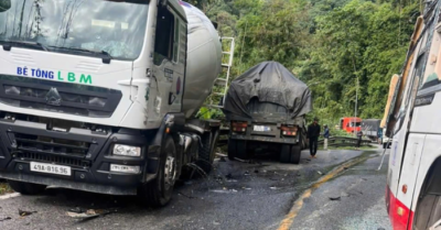 Tai nạn liên hoàn trên đèo Bảo Lộc khiến quốc lộ 20 ùn tắc nhiều giờ