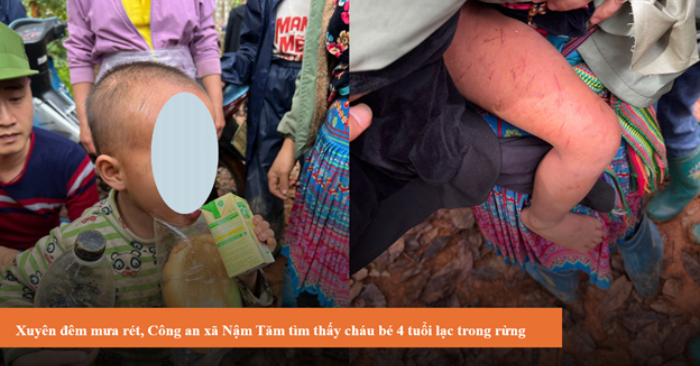 Bé trai 4 tuổi lạc rừng Lai Châu