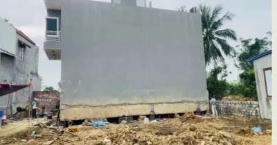 Di dời nhà xây nhầm ở Hải Phòng: Về đúng đất nhưng “treo lơ lửng” trên mặt ngõ
