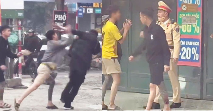Cảnh sát giao thông Hà Nội kịp thời ngăn chặn vụ ẩu đả