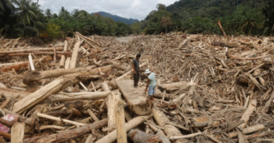 Lũ kèm gỗ trôi ở Indonesia gây thảm họa 770 người chết