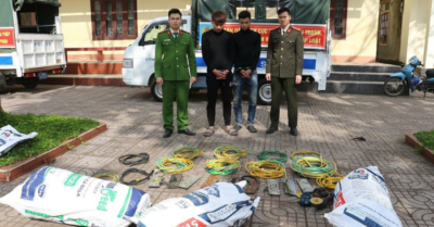 Bắt 2 đối tượng trộm dây cáp chống sét tại 80 xã, phường ở Nghệ An