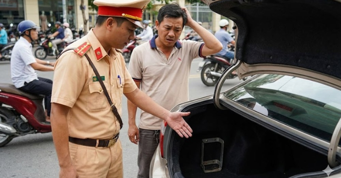 Nhiều tài xế băn khoăn ô tô không có bình cứu hỏa có bị phạt hay không.