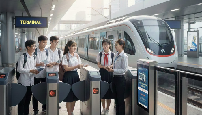 Giảm giá vé tàu điện cho học sinh , sinh viên