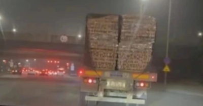 CSGT Hà Nội xử phạt tài xế chở 25 kiêu gạch chênh vênh, tiềm ẩn tai nạn