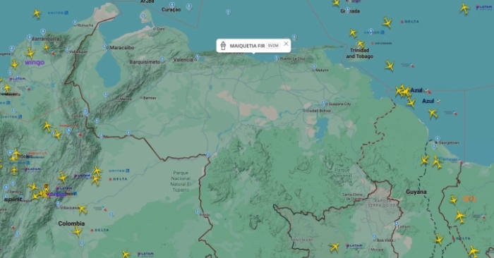 Không phận Venezuela trống rỗng sau loạt tiếng nổ ở Caracas