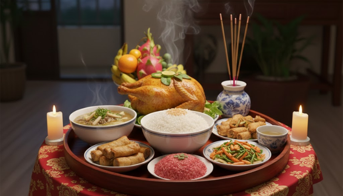 Chuẩn bị mâm cúng