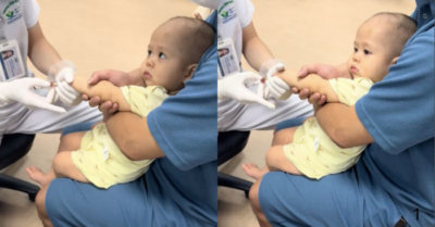 Clip em bé dũng cảm “lườm” bác sỹ khi lấy máu gây sốt mạng xã hội