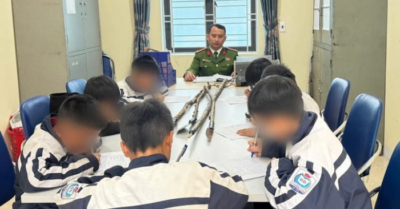 Ngăn chặn nhóm học sinh THCS mang hung khí hẹn đánh nhau ở Hà Tĩnh