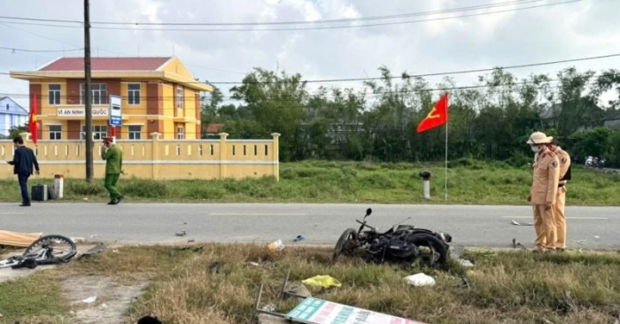 Xe tải va chạm liên hoàn trên quốc lộ 49B, hai người tử vong