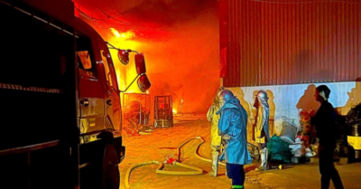 Cháy lớn tại xưởng sản xuất ở Đan Phượng, huy động robot chữa cháy