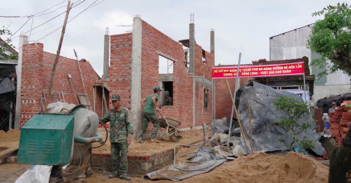 Chiến dịch Quang Trung thần tốc: Lính thợ dựng nhà sau lũ