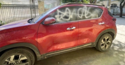 Truy tìm người xịt sơn ôtô sau phản ánh của chủ xe