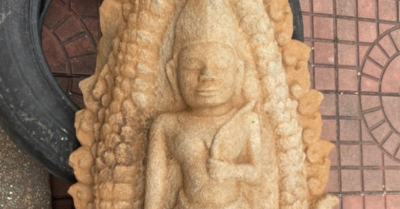 Phát hiện tượng nữ thần và sư tử Chăm tại tháp Dương Long (Gia Lai)