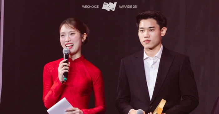 Màn bắn tiếng Nghệ An – Khánh Vy và Đình Bắc hội ngộ tại WeChoice Awards 2025
