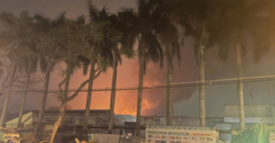 Cháy nhà máy giày Vento ở Hải Phòng