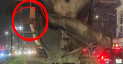 Tài xế xe bồn bị phạt 23 triệu đồng vì để bùn đất, xi măng che lấp biển số