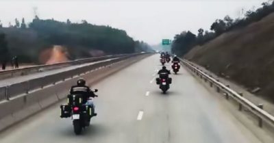 Nhóm du khách quốc tế bị xử phạt do lái mô tô trên cao tốc phía Bắc