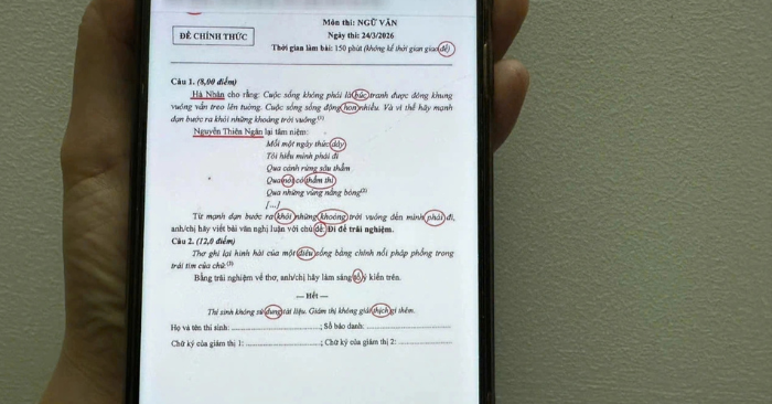 Bác thông tin đề thi học sinh giỏi sai chính tả lan truyền