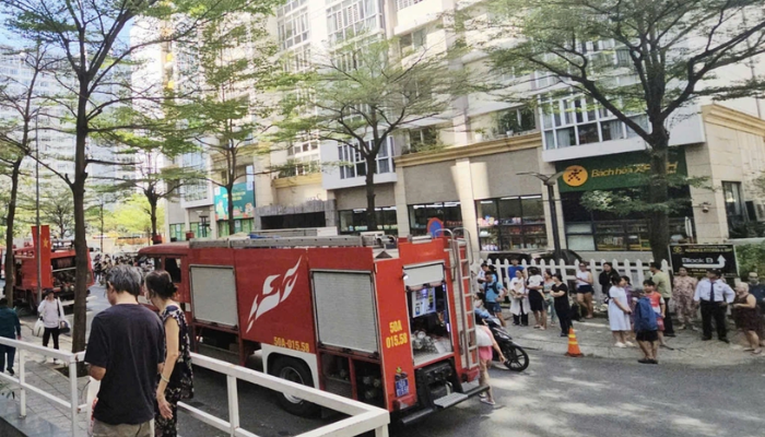 Chung cư lexington bùng phát hỏa hoạn tại căn hộ tầng 7
