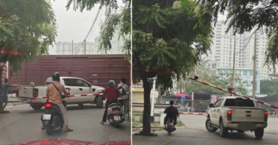 Vượt rào chắn đường sắt: Ô tô kẹp kẹt giữa đường ray bị phạt nặng