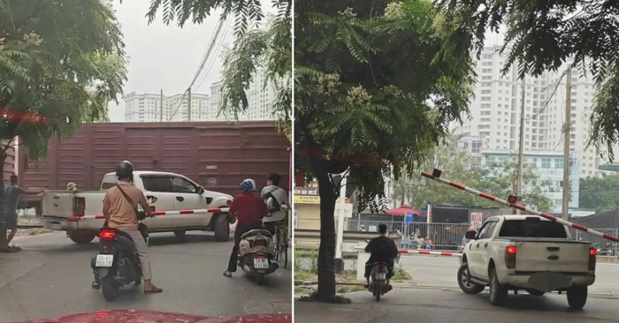 Vượt rào chắn đường sắt: Ô tô kẹp kẹt giữa đường ray bị phạt nặng