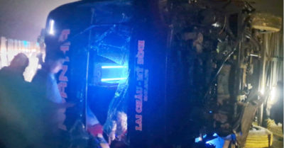 Xe chở 12 người gặp nạn trên cao tốc Nội Bài – Lào Cai