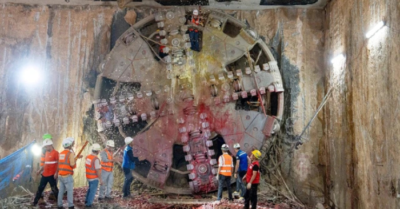 Metro Nhổn – Ga Hà Nội hoàn tất khoan hầm và áp lực vận hành