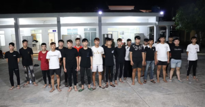 Hai nhóm thanh niên hỗn chiến trên đường phố ở An Giang